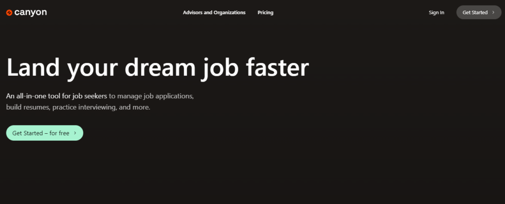 Canyon is an all-in-one job application platform