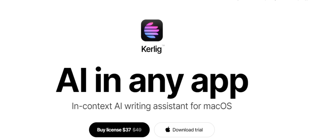 Kerlig AI, In-Context Writing Assistant For macOS