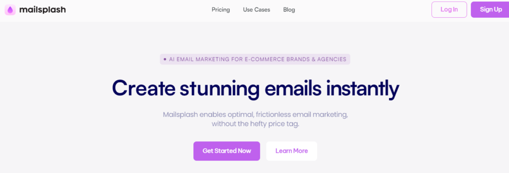 Mailsplash is an AI email tool for e-commerce