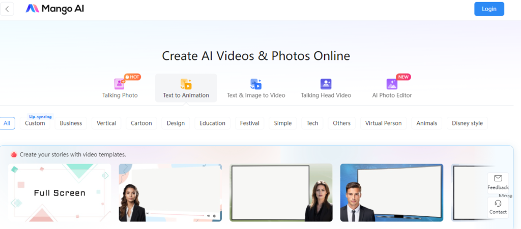 Mango AI is AI Platform for Video & Photo Creation