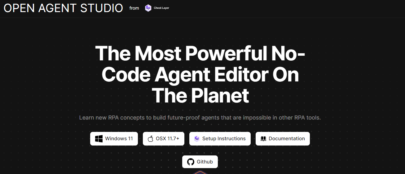 Open Agent Studio | No-Code RPA Automation Platform