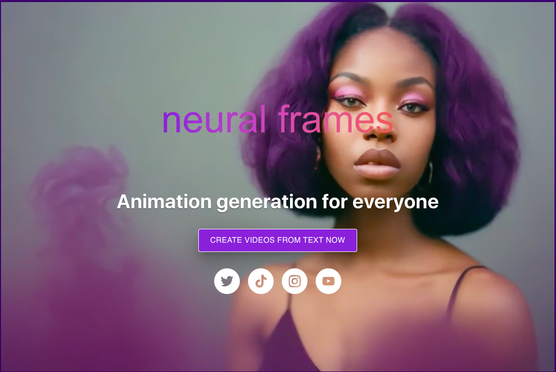 Neural frames ai tool for text to video creation