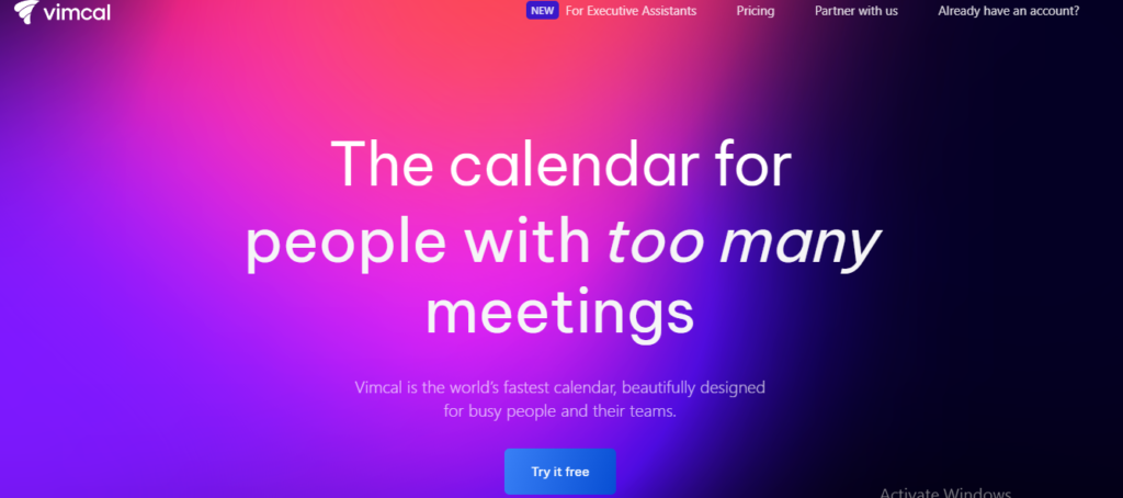 Vimcal enhances time management