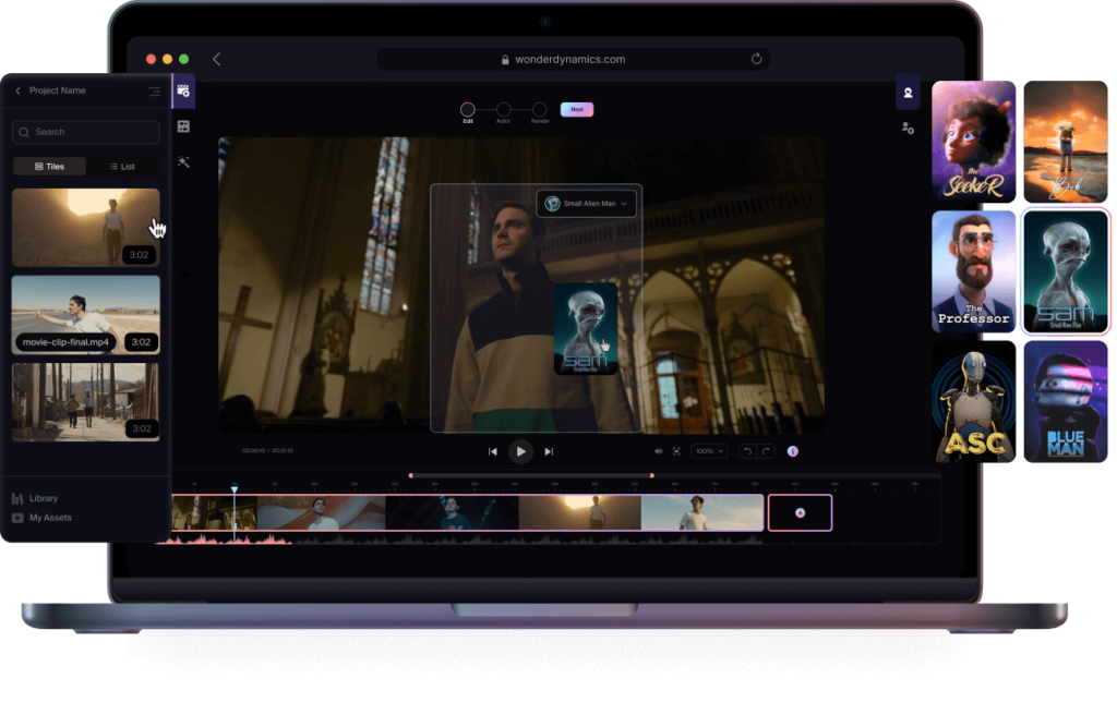 Wonder Studio uses AI to animate CG characters