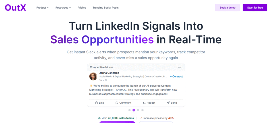 Outx.ai - Turn LinkedIn Activity Into Sales Leads
