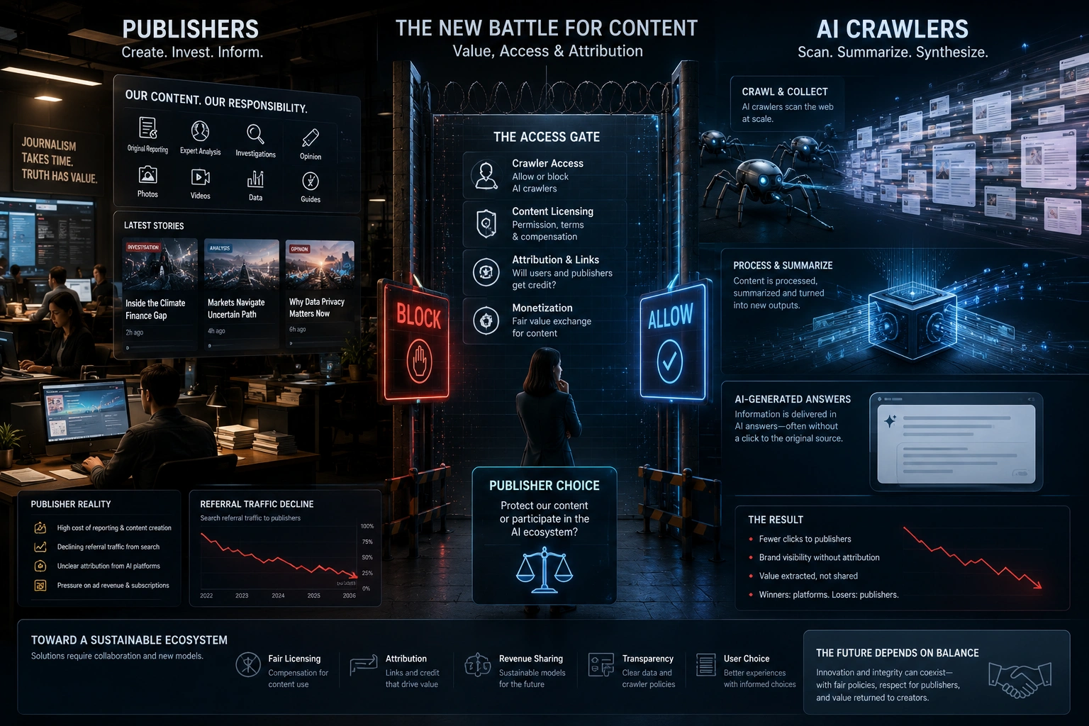 Publishers and AI crawlers facing content licensing and access challenges