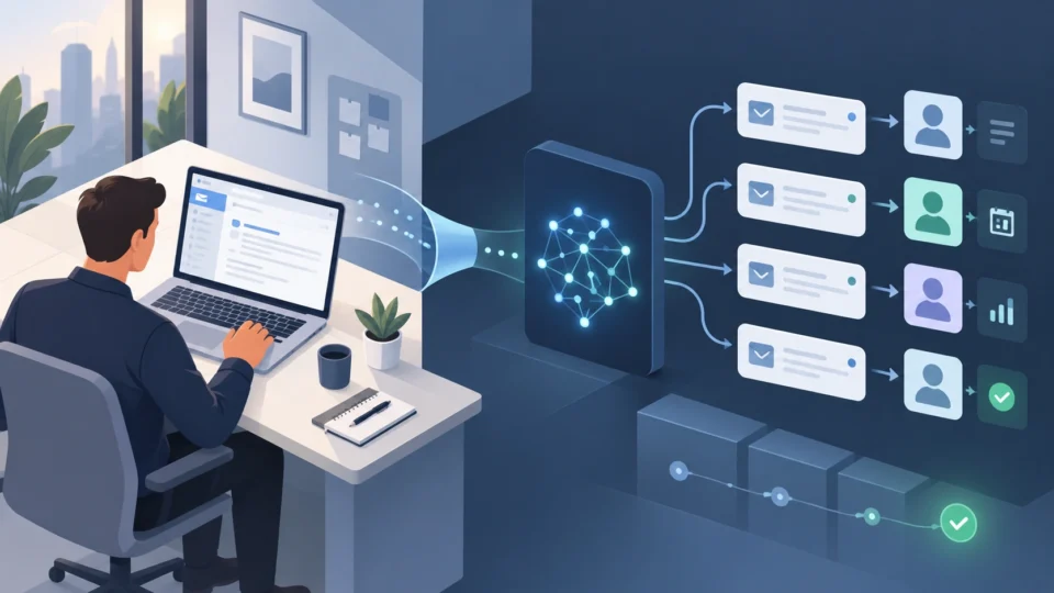 AI sales agent handling prospecting and follow-up alongside a human sales rep
