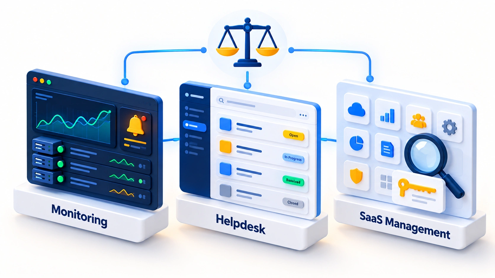 Comparing DevOps monitoring, IT service management and SaaS management software for tech teams